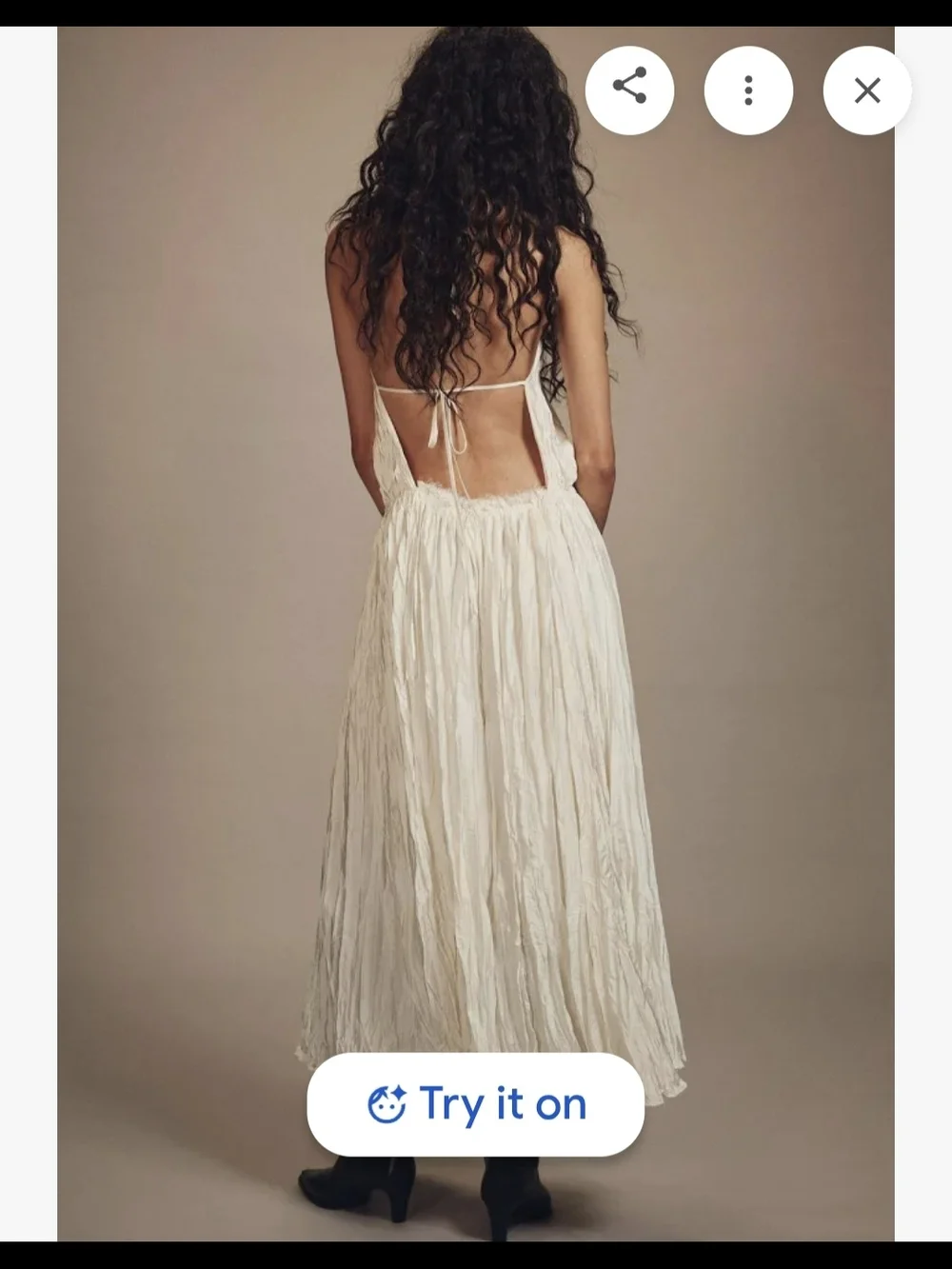 Zara Pleated Halter Dress S $100 - Picture 9 of 12